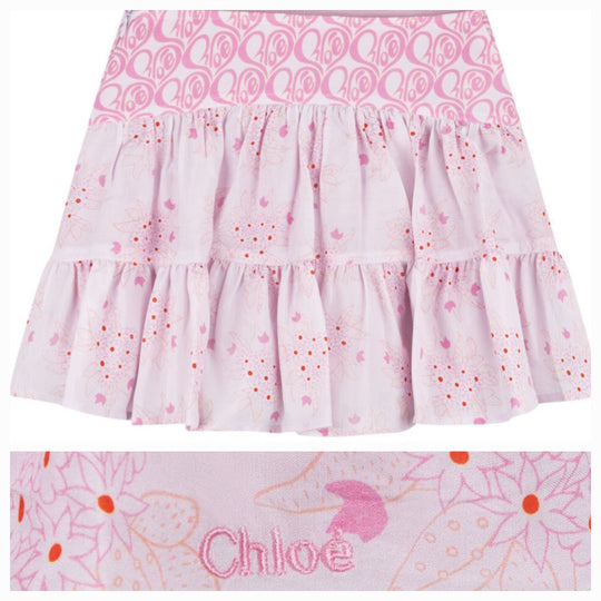 Pink floral skirt by Chloé age 12 years