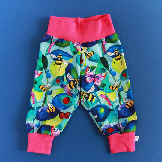 Mini Beasts Organic Leggings (Pink): 12-18 months