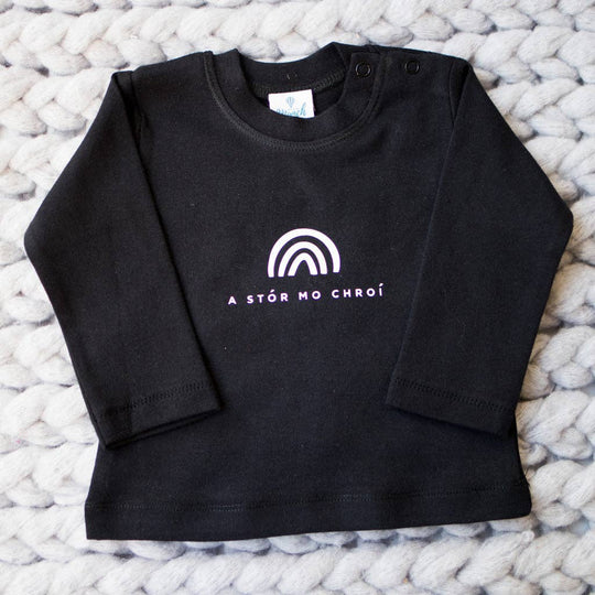 A Stór mo Chroí (Black): 12-18m T-shirt / Long Sleeve