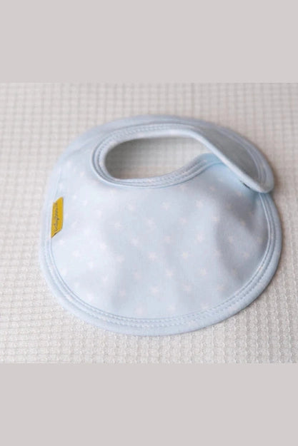 LittleBoo Baby blue with white stars organic cotton LittleBoo baby bib