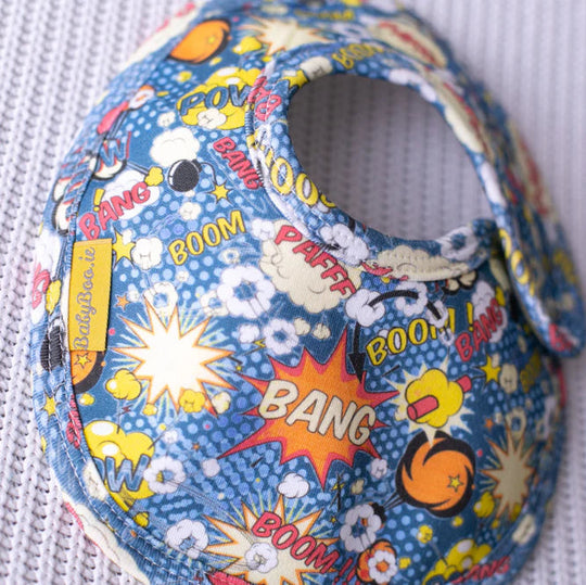 LittleBoo Superhero organic cotton LittleBoo baby bib