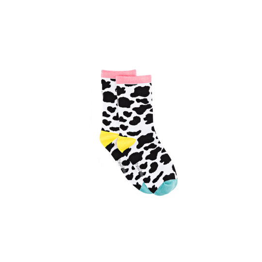 Cow Print Bamboo Sock (seamless toe)