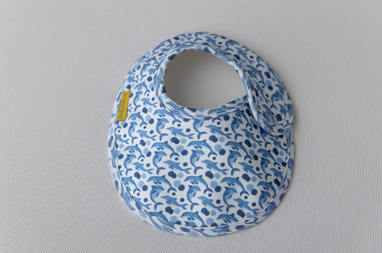 LittleBoo Dolphins organic cotton LittleBoo bib