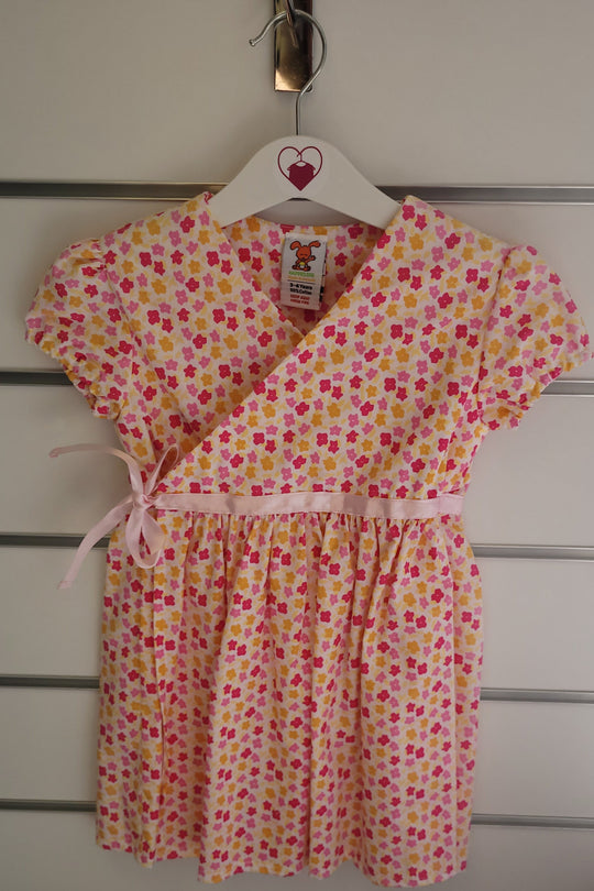 Pink & Yellow Floral Dress by HappiClose