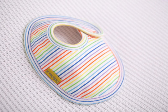 LittleBoo Rainbow stripes organic cotton LittleBoo baby bib