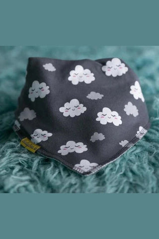 Sleepy clouds organic cotton DribbleBoo bandana bib