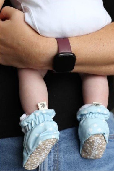 Blue - Baby Booties That Stay-On With Non-Slip Soles | Snugabugz