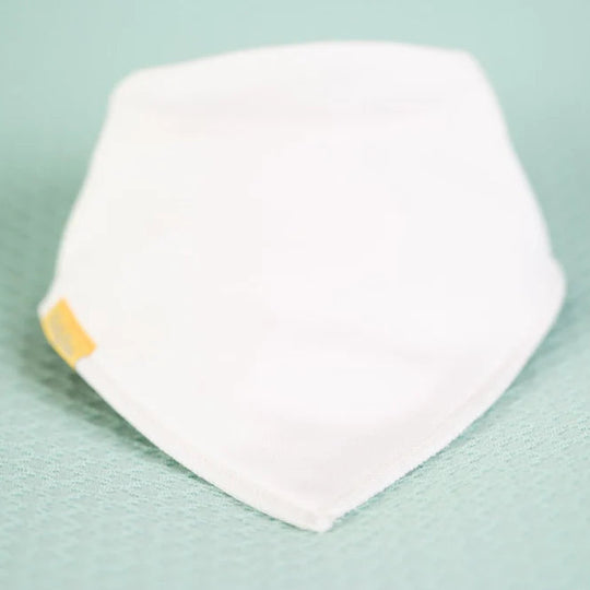 White organic cotton DribbleBoo bandana bib