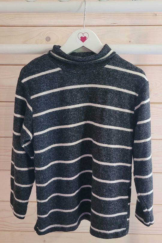 Charcoal Grey & White Polo-neck 4-5 years