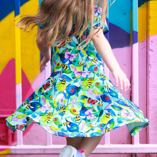 Mini Beasts Organic Dress: 2-3 years