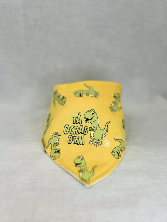 Tá Ocras Orm (I'm Hungry) organic cotton DribbleBoo bandana bib