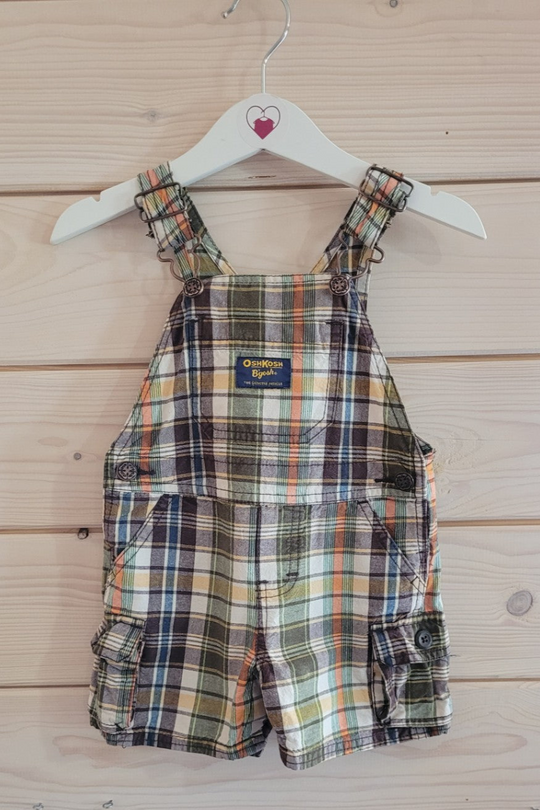 Classic OshKosh B'gosh Plaid Dungarees - Multicolour (Size 9M)