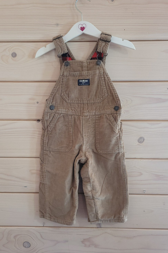 Classic OshKosh 'gosh Corduroy Overalls - Brown Baby Casual Solid Overalls Size 12M