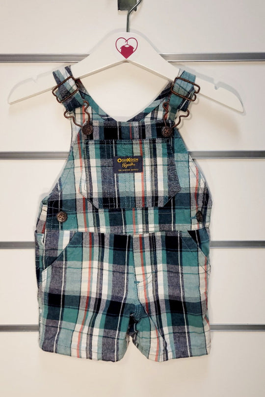 OshKosh Paid Dungaree Shorts/'Shortalls'- 6 months