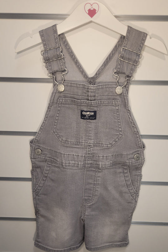 OshKosh B'gosh Shortalls - Grey - 3 years