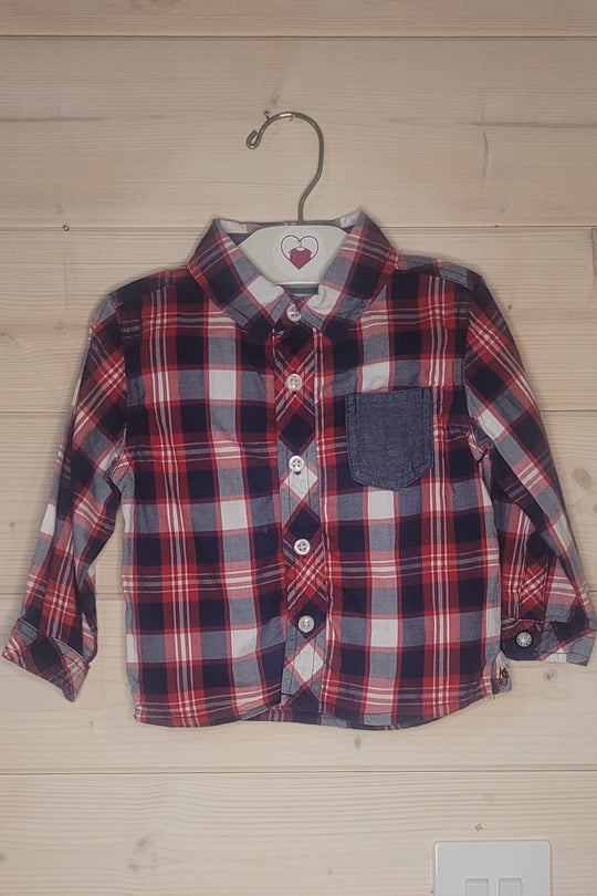 Cute Mamas & Pappas Checked Shirt 9-12 months