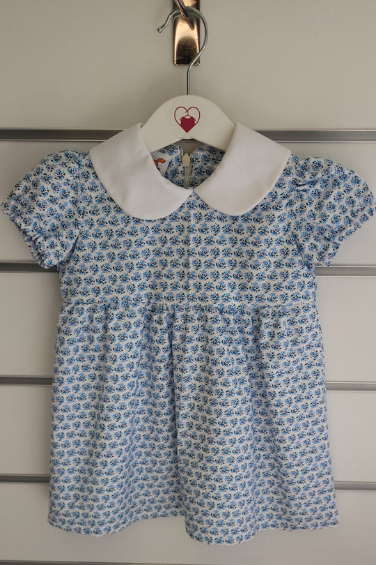 Pretty Blue Floral Dress by HappiClose