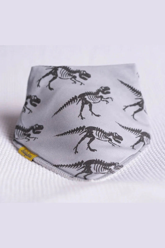 Tiny the T-Rex organic cotton DribbleBoo bandana bib